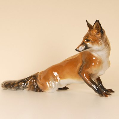 Large German Porcelain Figure of Fox by Karner for Rosenthal, 20th Century-GOE-1800621