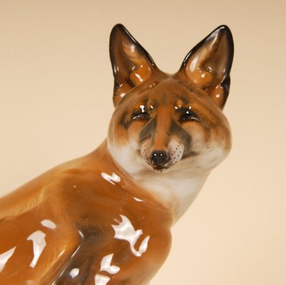 Large German Porcelain Figure of Fox by Karner for Rosenthal, 20th Century-GOE-1800621