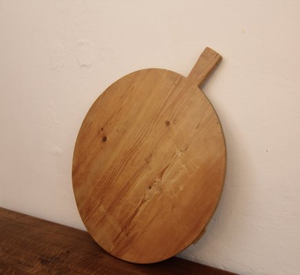 Large German Round Wooden Cutting Board, 1950s-TAT-2024582