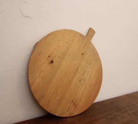 Large German Round Wooden Cutting Board, 1950s-TAT-2024582