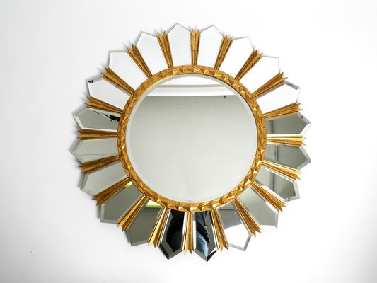 Large Gilded Italian Regency Sunburst Wall Mirror-RR-1290910