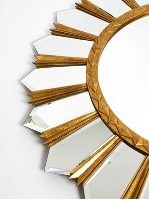 Large Gilded Italian Regency Sunburst Wall Mirror-RR-1290910