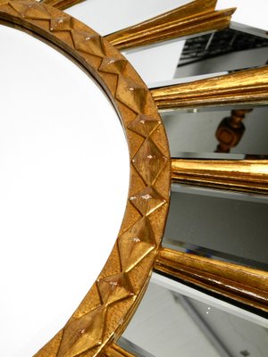 Large Gilded Italian Regency Sunburst Wall Mirror-RR-1290910