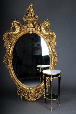 Large Gilded Wall Mirror in Style of F. Linke, Paris-FLW-1401770