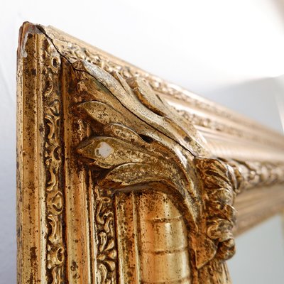 Large Gilded Wood and Stucco Mirror with Foliage-NYF-2019126