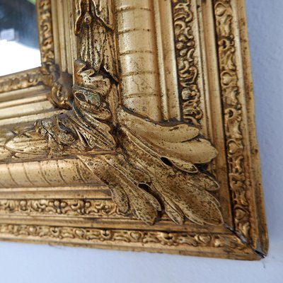 Large Gilded Wood and Stucco Mirror with Foliage-NYF-2019126