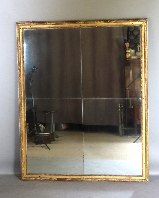 Large Gilded Wood Mirror, Late 18th Century-Early 19th Century