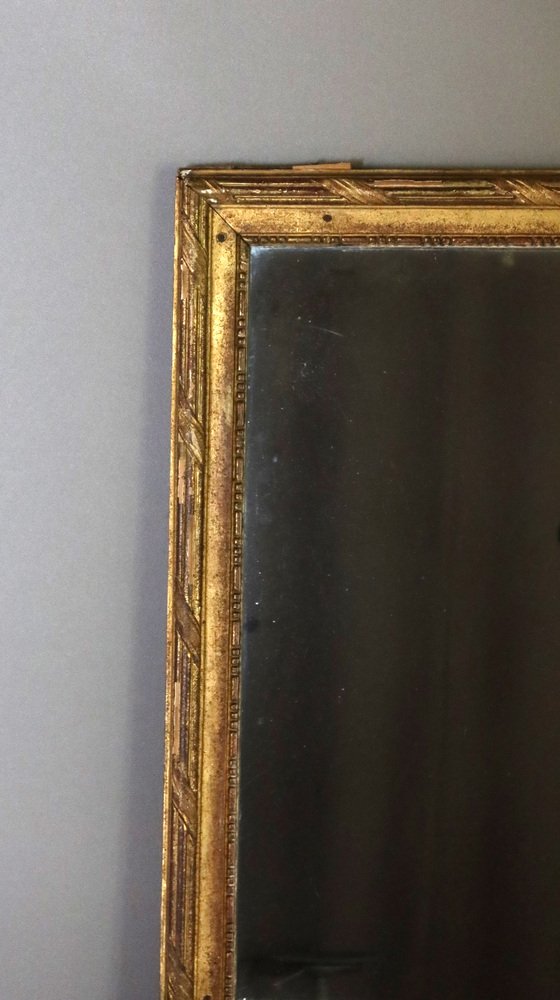 Large Gilded Wood Mirror, Late 18th Century-Early 19th Century