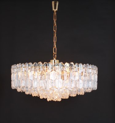 Large Gilt Brass Glass Chandelier Palazzo from Kalmar, Austria, 1970s-UGR-1085830