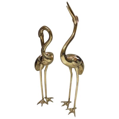 Large Gilt Bronze Sculptures of Herons, Set of 2-MBH-1032591