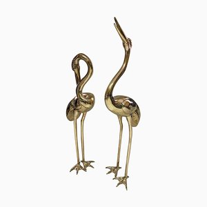 Large Gilt Bronze Sculptures of Herons, Set of 2-MBH-1032591