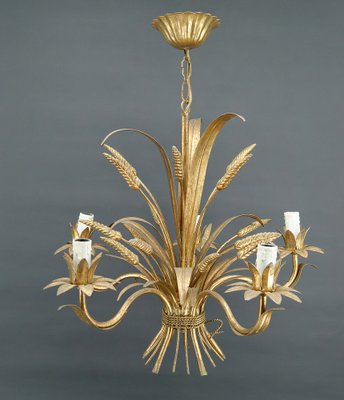 Large Gilt Chandelier from Maison Jansen, 1950s-XNH-1804520