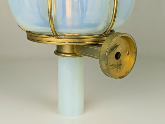 Large Gilted Metal & Iridescent Murano Glass Sconce, 1940s-RD-2022641