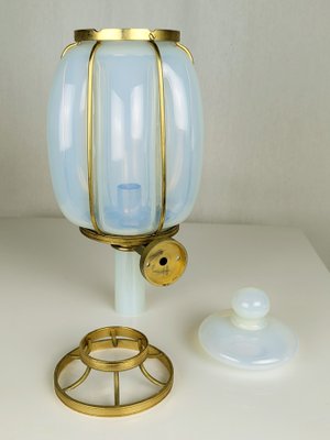 Large Gilted Metal & Iridescent Murano Glass Sconce, 1940s-RD-2022641