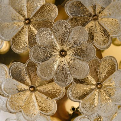 Large Glass and Brass Floral Wall Light from Ernst Palme, 1970s-VDW-829147