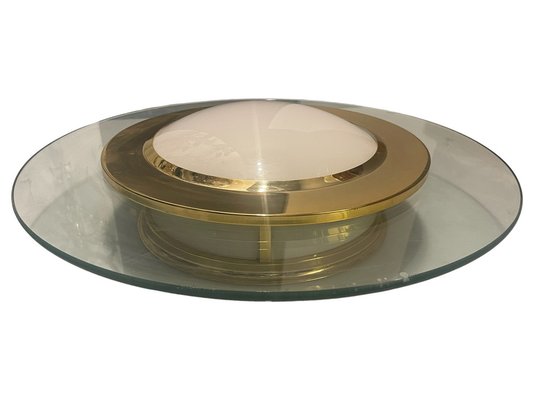 Large Glass Brass Flushmount-JJC-1451056