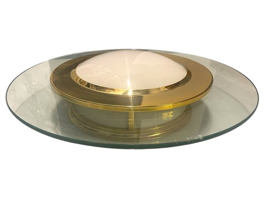 Large Glass Brass Flushmount-JJC-1451056