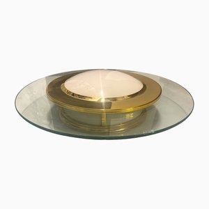 Large Glass Brass Flushmount-JJC-1451056