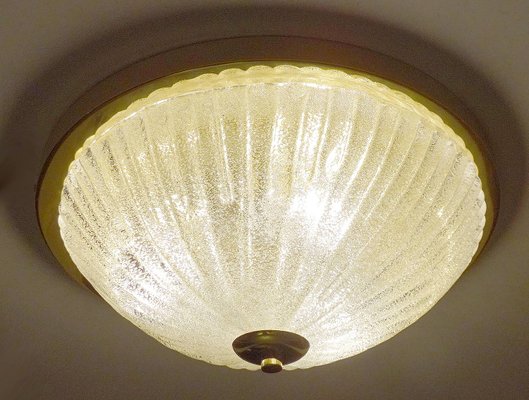 Large Glass Ceiling Light from Honsel, 1960s-GUT-2033804