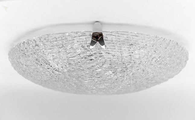 Large Glass Flush Mount from Kaiser Leuchten, Germany, 1960s-KQB-1744416