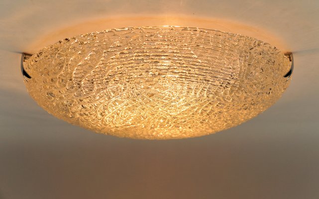 Large Glass Flush Mount from Kaiser Leuchten, Germany, 1960s-KQB-1744416