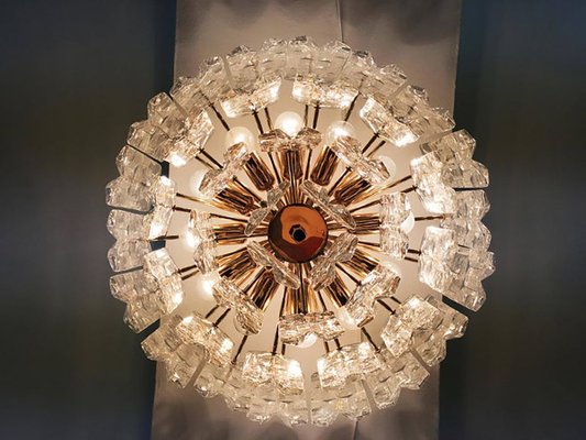 Large Glass Flush Mount Palazzo Ceiling Lamp by J. T. Kalmar, 1970s-AX-853191