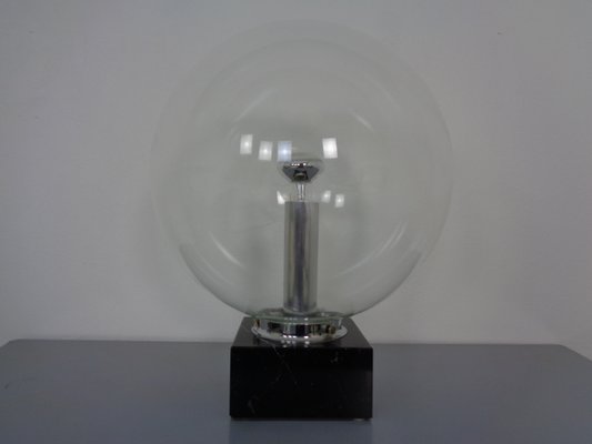 Large Glass Globe & Marble Table Lamp from Erco, 1960s-RDW-1431208