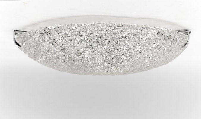 Large Glass Rings Flush Mount by Kaiser Leuchten, Germany, 1960s-KQB-1749118