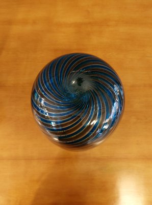 Large Glass Vase in Blown Glass with Twisted Canes by Paolo Venini for Venini, Italy, 1980s-QZZ-1773504