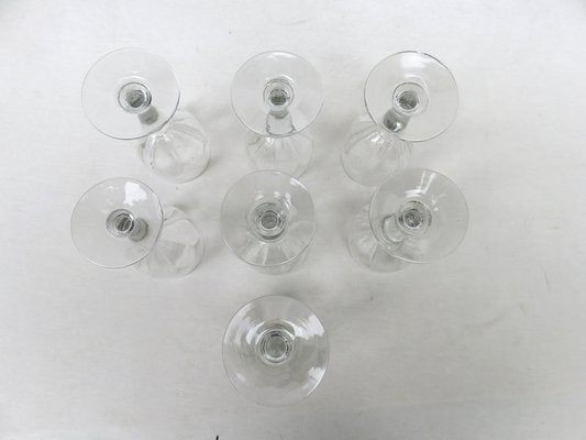 Large Glass Wine Glasses, France, Set of 7-EY-1384455