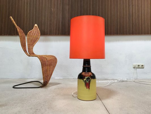 Large Glazed Ceramic Table Lamp by Bjørn Wiinblad for Rosenthal, 1960s-JP-702697