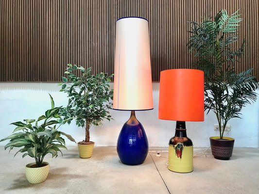 Large Glazed Ceramic Table Lamp by Bjørn Wiinblad for Rosenthal, 1960s-JP-702697