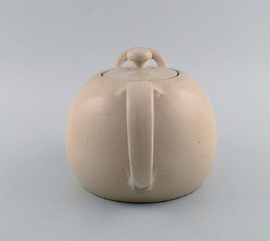 Large Glazed Ceramics Teapot from Kähler, Denmark, 1960s