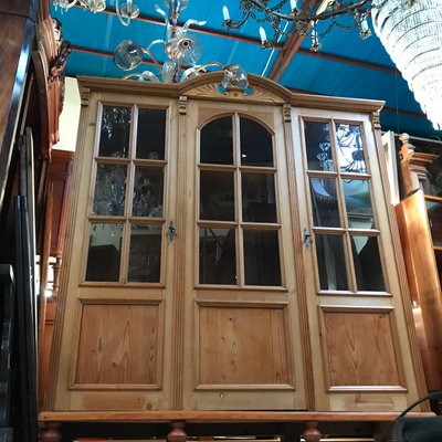 Large Glazed Pine Sideboard, 1930s-WQQ-1724122