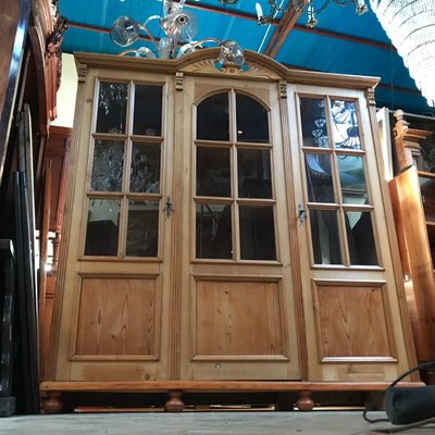 Large Glazed Pine Sideboard, 1930s-WQQ-1724122