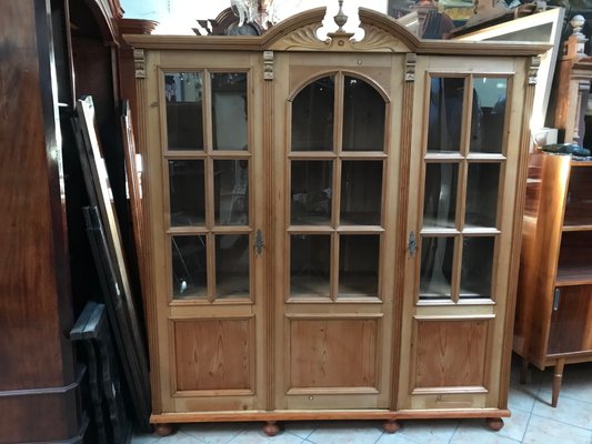 Large Glazed Pine Sideboard, 1930s-WQQ-1724122