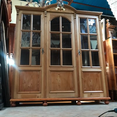 Large Glazed Pine Sideboard, 1930s-WQQ-1724122