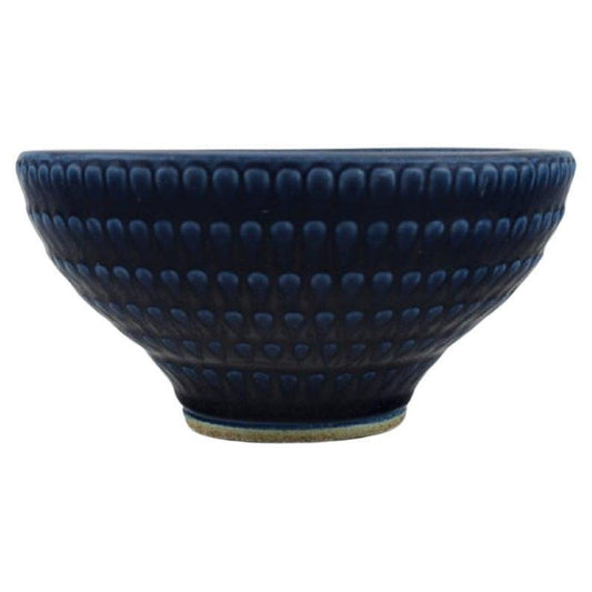 Large Glazed Stoneware Bowl by Wilhelm Kåge for Gustavsberg