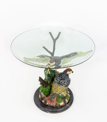 Large Gold Painted Bronze Eagles Table, 1970s-GCG-658192