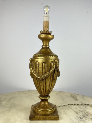 Large Golden Beech Table Lamp, 1970s-YST-1748054