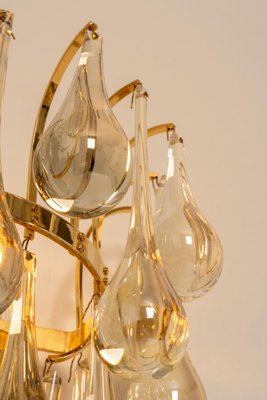 Large Golden Gilded Brass and Crystal Sconces by Palwa, Germany, 1970s, Set of 2-UGR-1096534