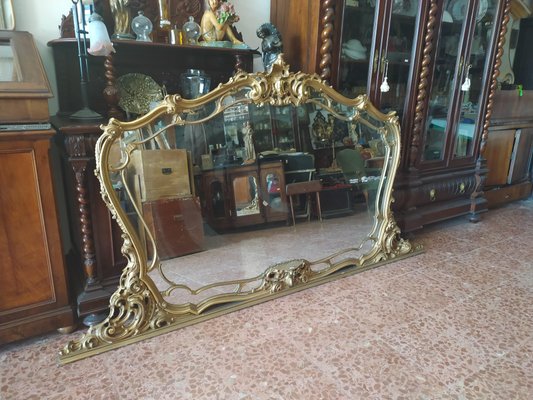 Large Golden Mirror, Italy, 1950s-RAQ-988198