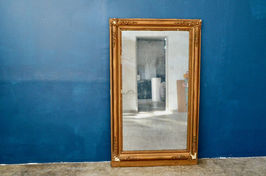 Large Golden Parquet Mirror