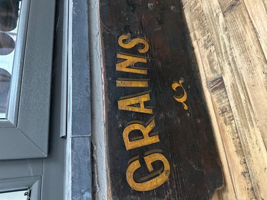 Large Grains Fourrages Sign Painted on Wood-WSZ-1777277