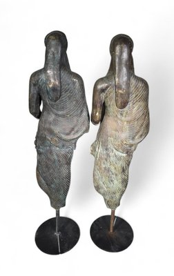 Large Greek Bronze Sculptures, 1940s, Set of 2-FDW-2039604