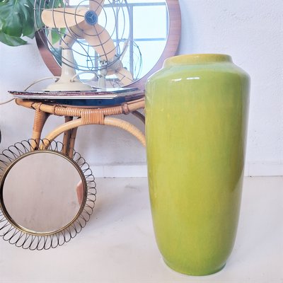 Large Green Ceramic Floor Vase from Scheurich, 1950s-WK-2031342