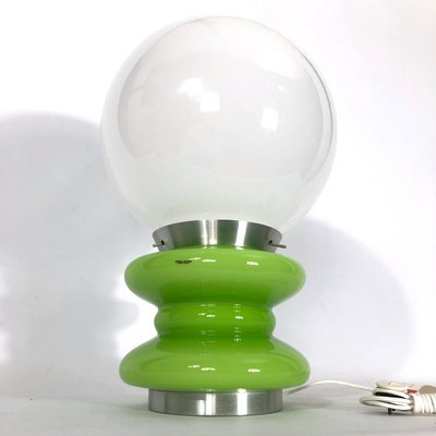 Large Green Murano Glass Table Lamp from Stilux Milano, 1960s-OT-1059123