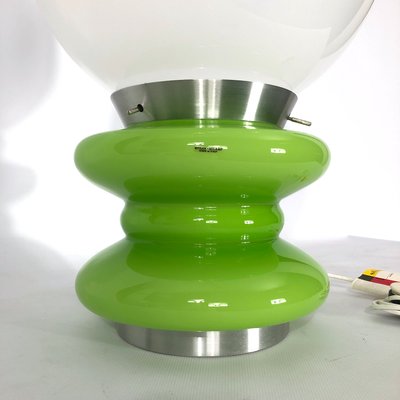 Large Green Murano Glass Table Lamp from Stilux Milano, 1960s-OT-1059123