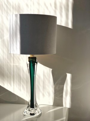 Large Green Table Lamp from Flygsfors, 1950s-ARN-786125