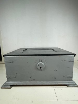 Large Grey Painted Chest or Blanket Box in Oak-WQJ-1077249